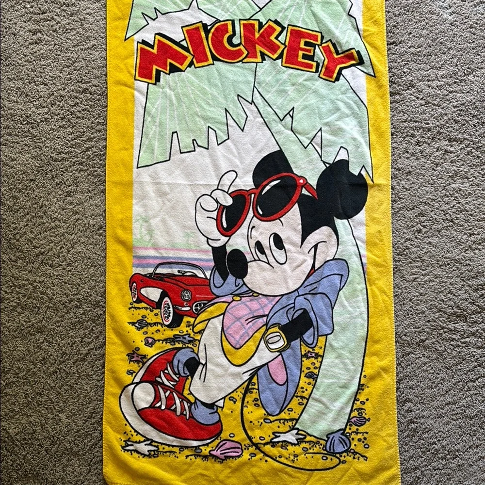 Vintage Mickey Mouse Beach Towel